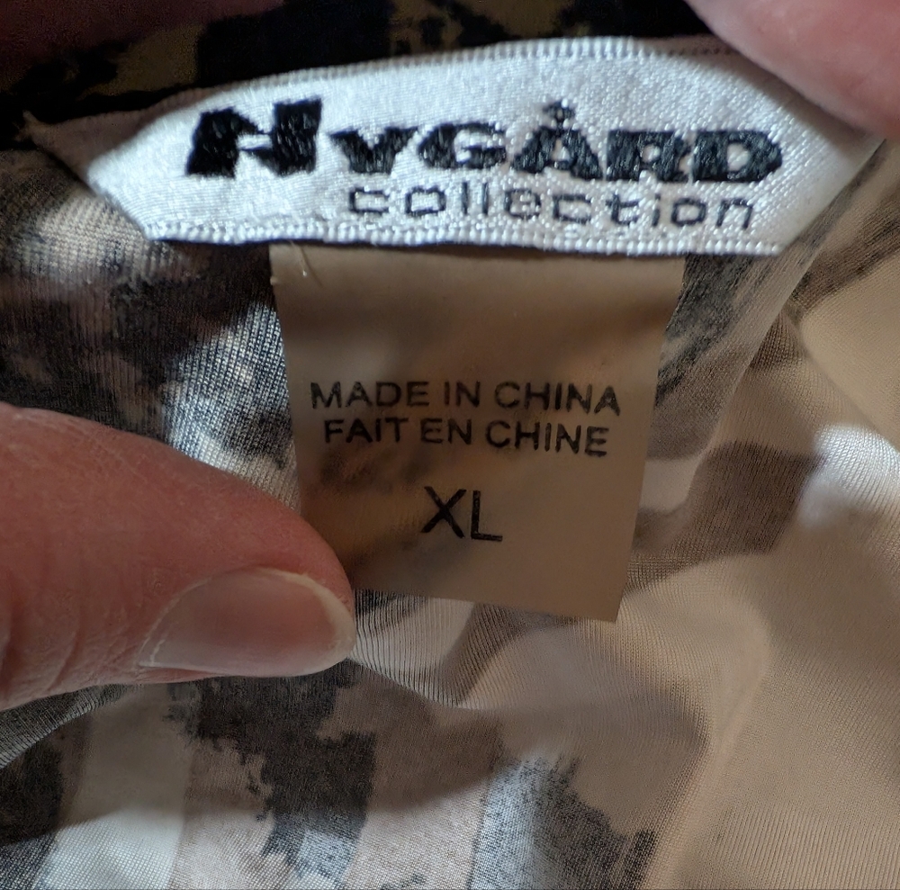 Nygard Collection Thee Quarter Sleeve Graphic Tee, Size XL, EUC! - Picture 4 of 4